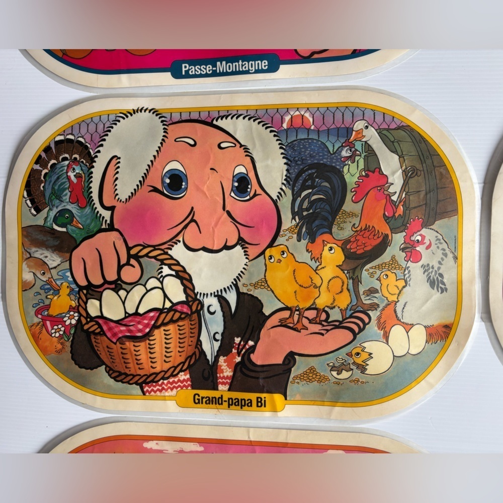 Passe-Partout Canada Retro TV Kids Placemats Set of 7 - Picture 6 of 12